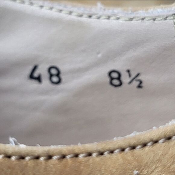 Façonnable Mens Derby Comfort Casual Shoes Size 8.5 Tan Nubuck Suede Crepe Sole - Picture 9 of 10